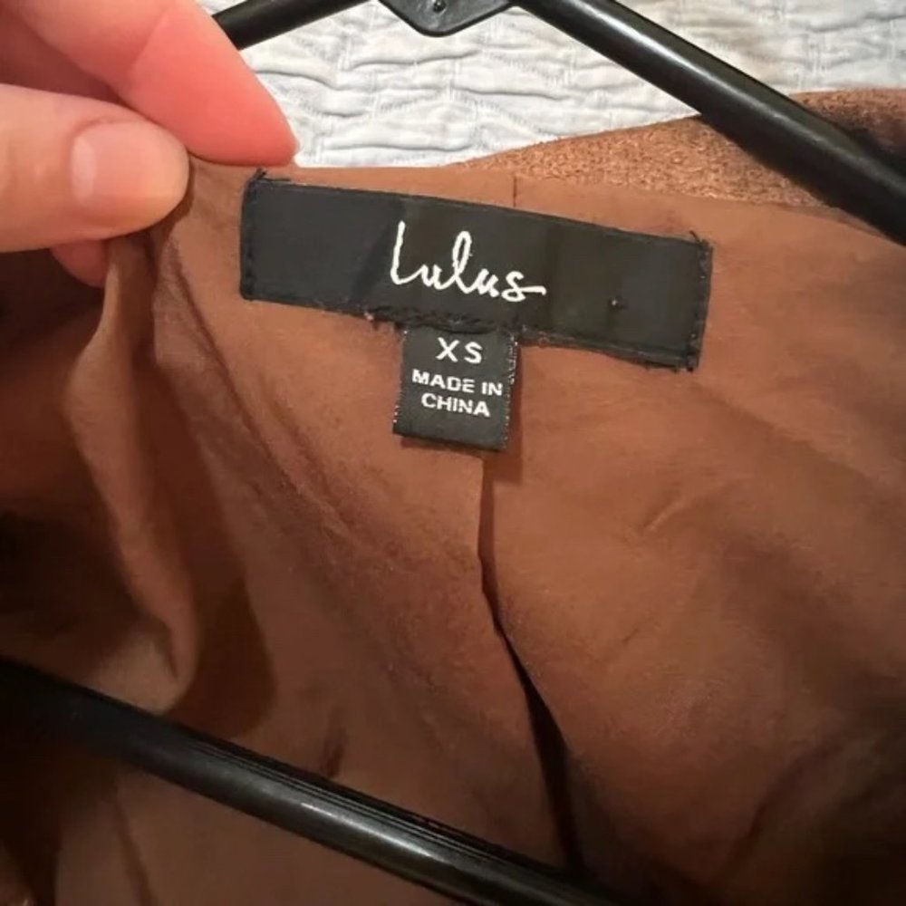 Lulus Faux Suede Moto Jacket - XS - In Perfect Condition - Picture 3 of 3